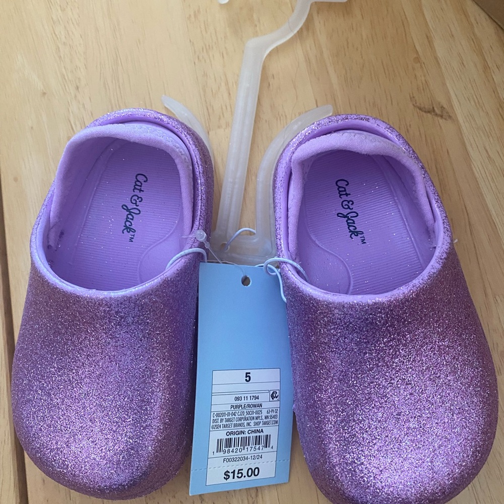 Cat & Jack Purple Glitter Kids Shoes